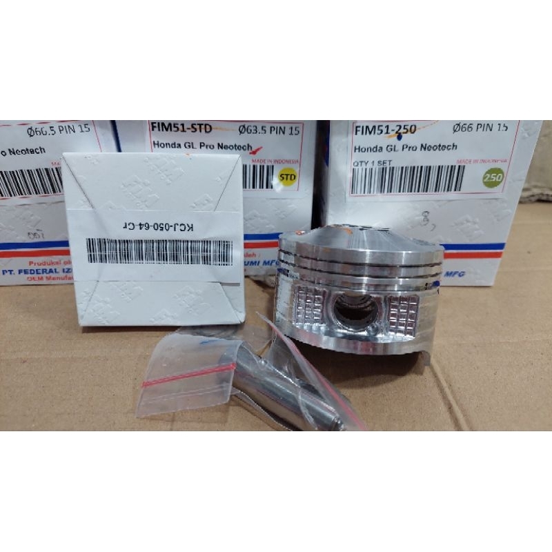 SEHER PISTON KIT SET GL PRO NEOTECH TIGER JENONG 63.5 64 64.5 65 65.5 66 66.5 PIN 15 FIM 51