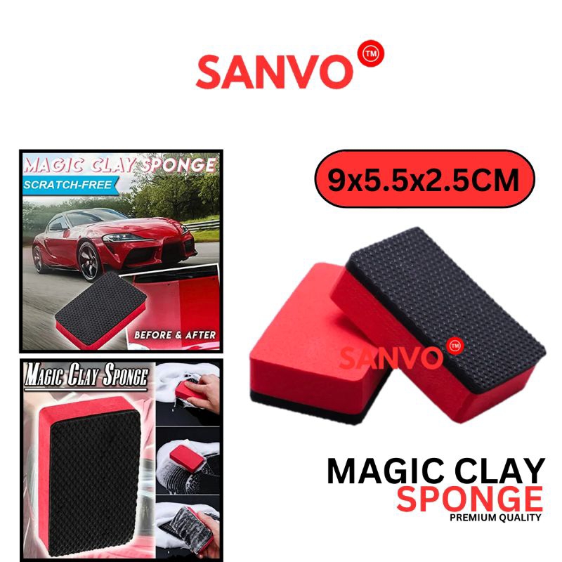 Magic Clay Sponge / Clay Sponge Pad / Spon Clay Bar / Spons Cuci Mobil