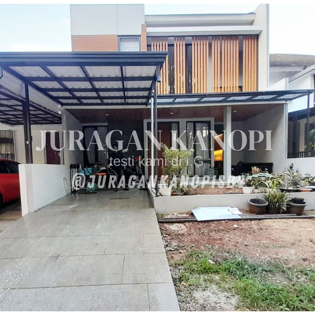 Kanopi baja ringan atap alderon rs kombinasi kaca