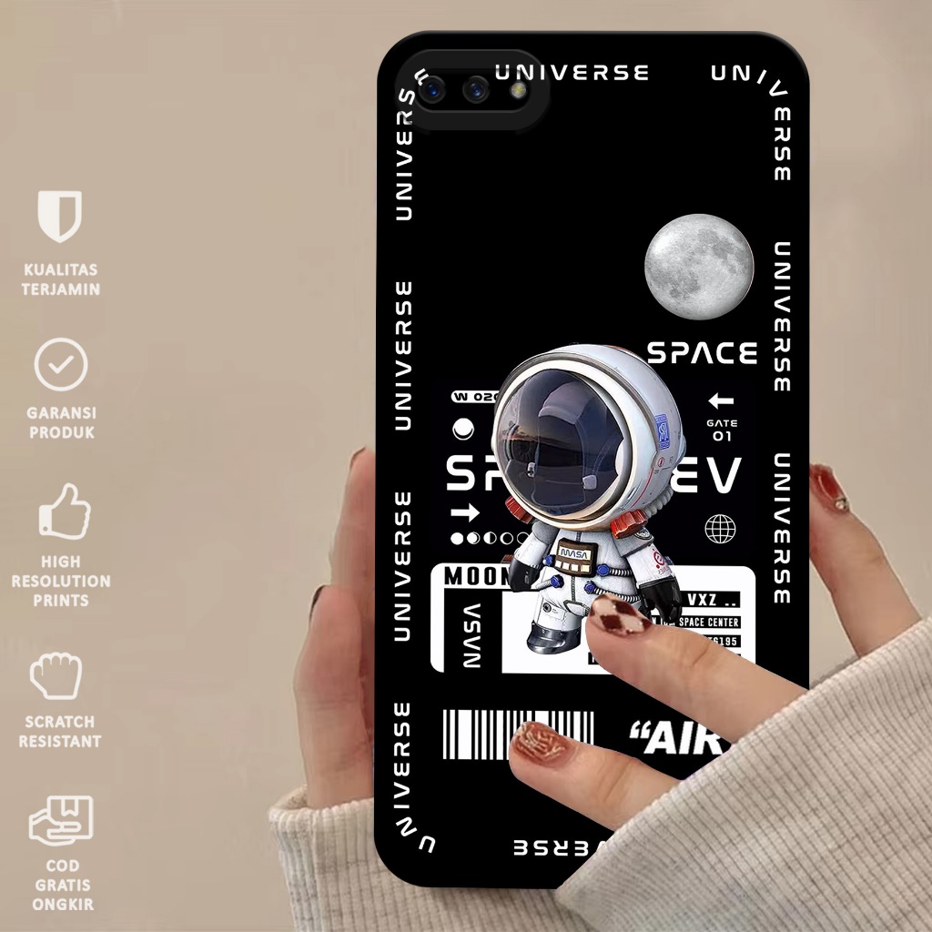 Case Oppo A3S - Casing Hp Oppo A3S Motif Astronot - Softcase Oppo A3S - Softcase Hp Oppo A3S - Case 