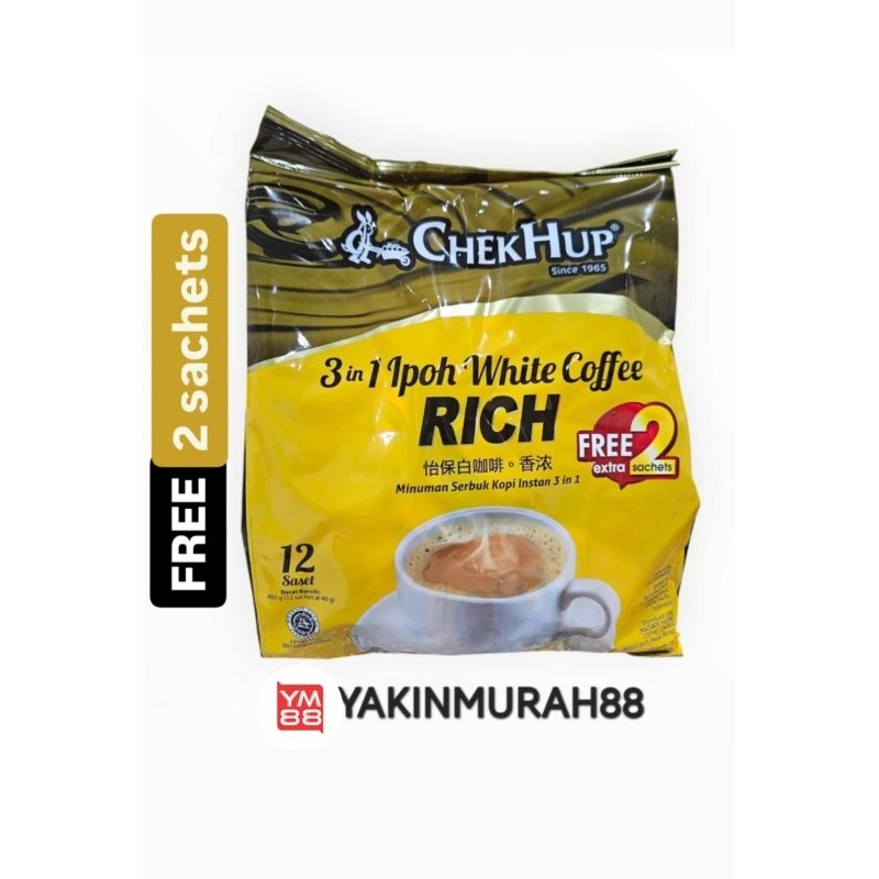 

ChekHup 3in1 Ipoh White Coffee RICH 14 sachet ( 12 FREE 2 SACHET )