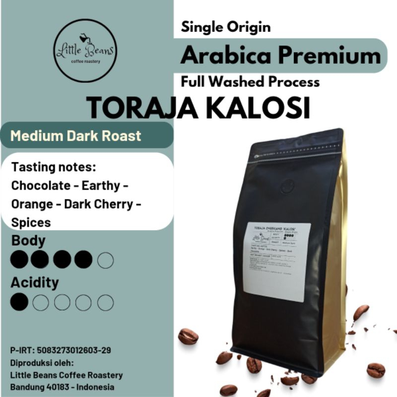 

Kopi Arabica Toraja Kalosi 1kg/500gr/250gr Biji/Bubuk