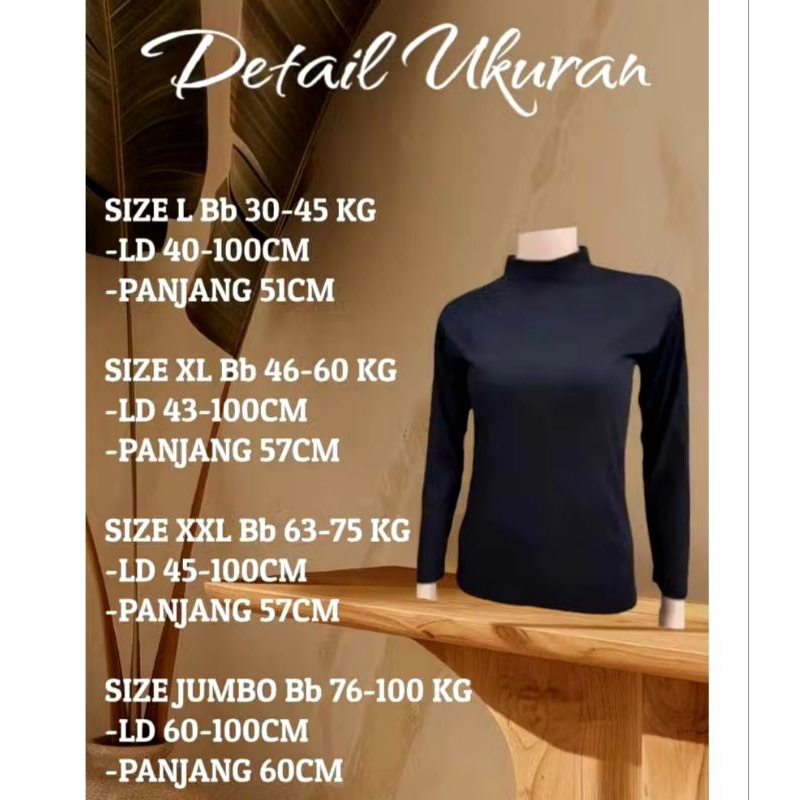 Baju Wanita Baju Dalam Wanita Baju Dalam Hijaber lengan Panjang