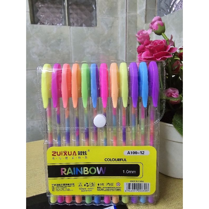 

RAYYASTATINORY 12PCS BOLPEN RAINBOW BOLPEN WARNA WARNI