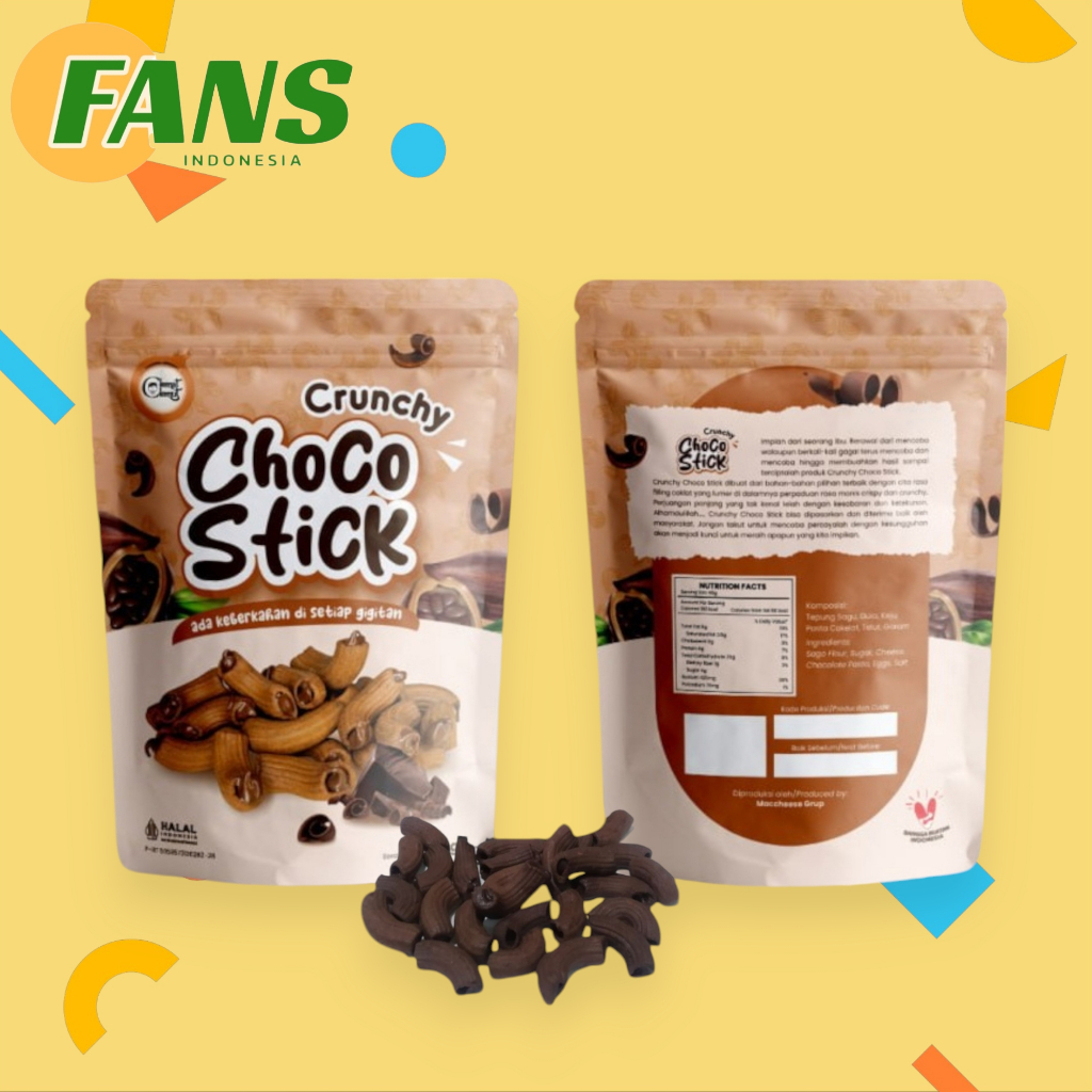 

CHOCO STICK 100GR | KERIPIK STIK COKLAT RENYAH ISI COKLAT LUMER PREMIUM SNACK