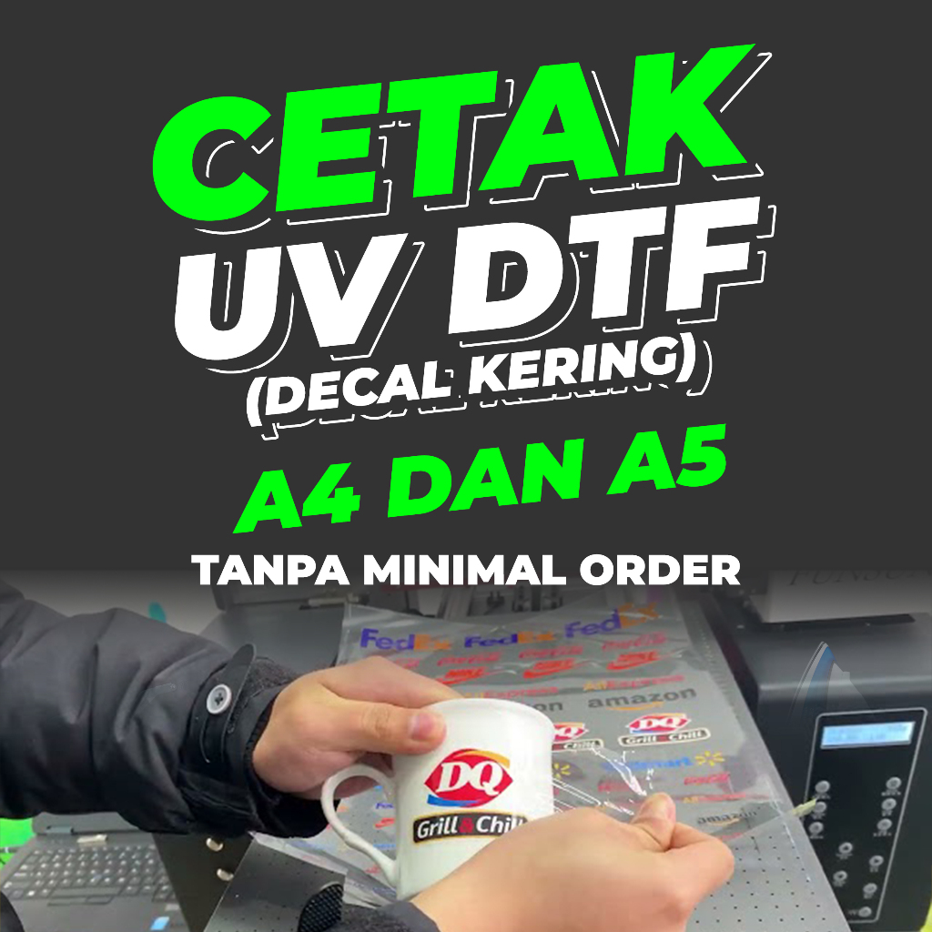 

Cetak UV DTF A4 Decal Kering Custom / gelas botol kaca kayu perabotan timbul waterproof Desain bebas
