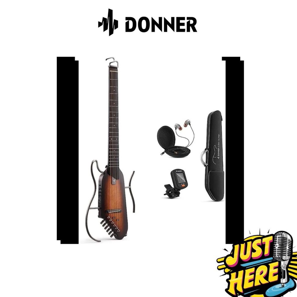 Acoustic electric guitar gitar Donner HUSH-I Sunburst