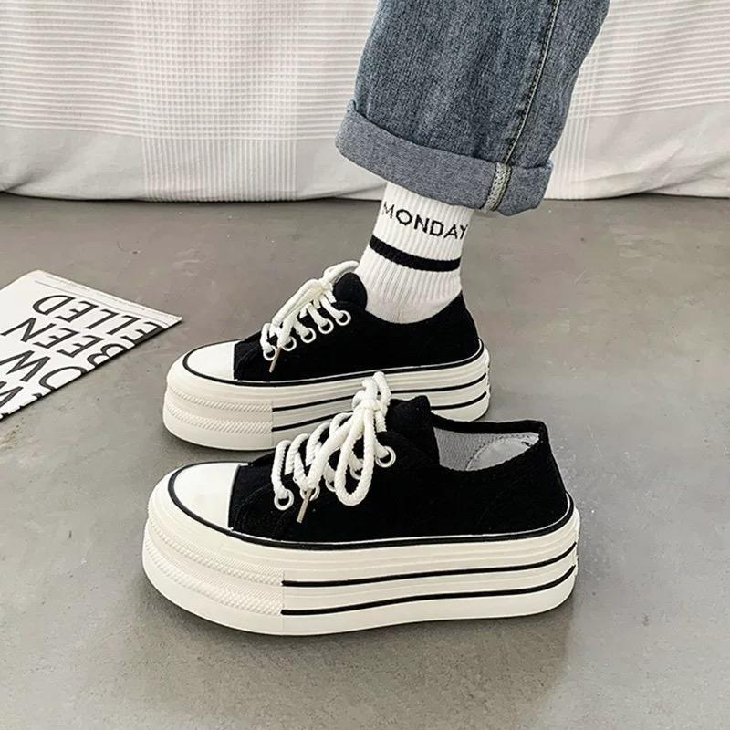 SEPATU KANVAS WANITA KOREA  sepatu bertali wanita korea sepatu wanita trendy sepatu canvas wanita se