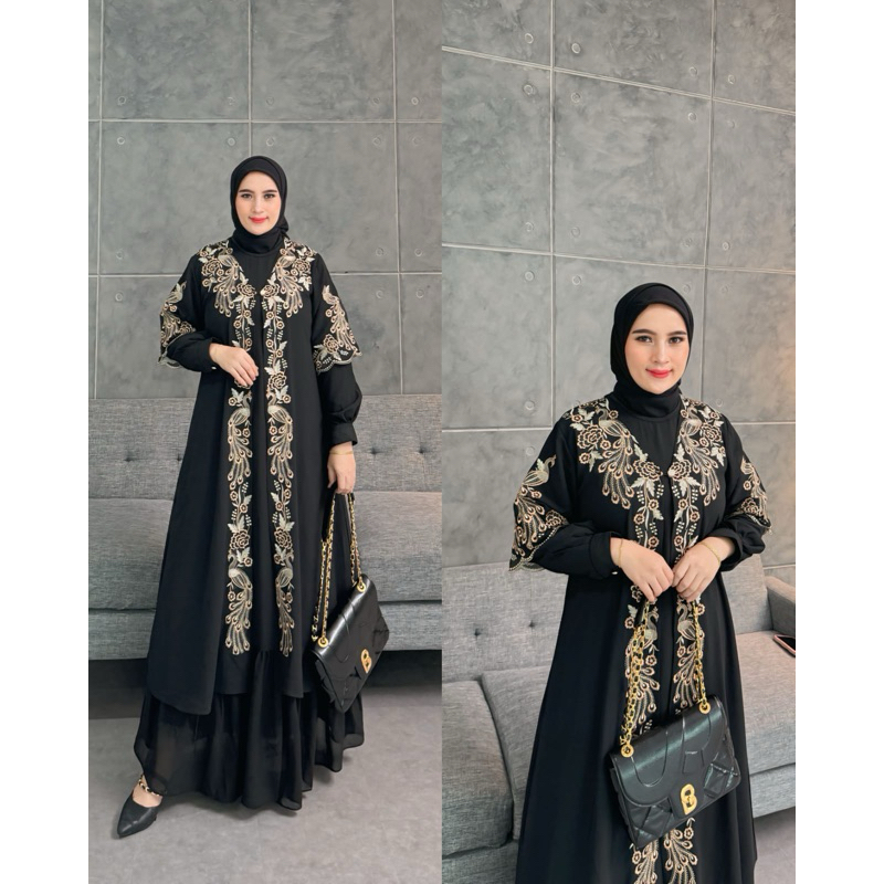 ABAYA ZAFEEQA GAMIS ABAYA TURKEY JAMILAH ROMPI BORDIR MODEL FASHION MUSLIMAH FULL BORDIR TERBARU VIR