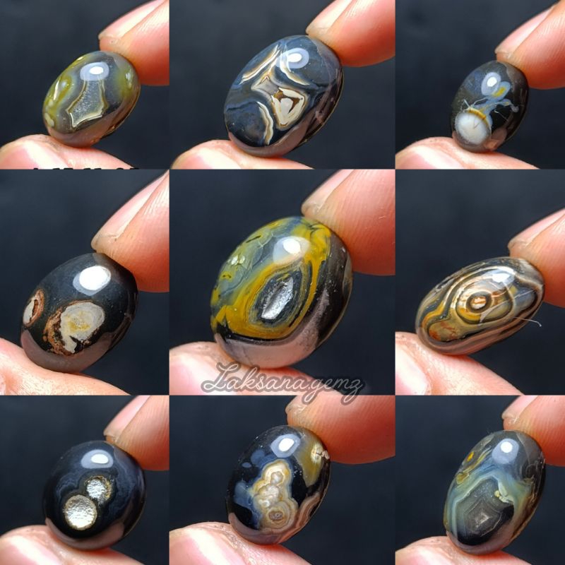 Batu Akik KarangNuggal Berpamor/ Losstune KarangNuggal unik Antik/ Cabochon akik KarangNuggal Motif 