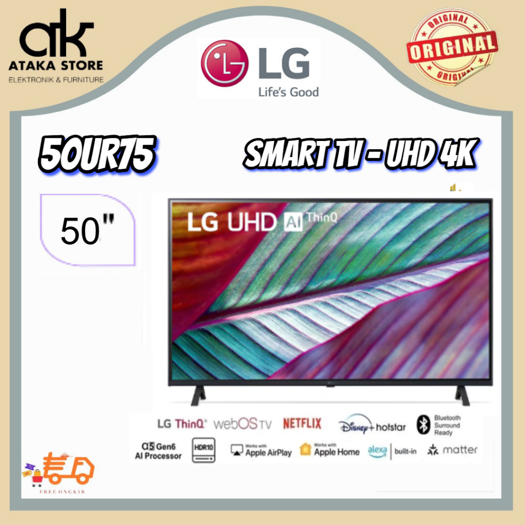 TV LED LG Smart 43INCH 43UQ7500/UR7500 / 50INC 50UQ7500/UR7500 Smart TV UHD 4K LG