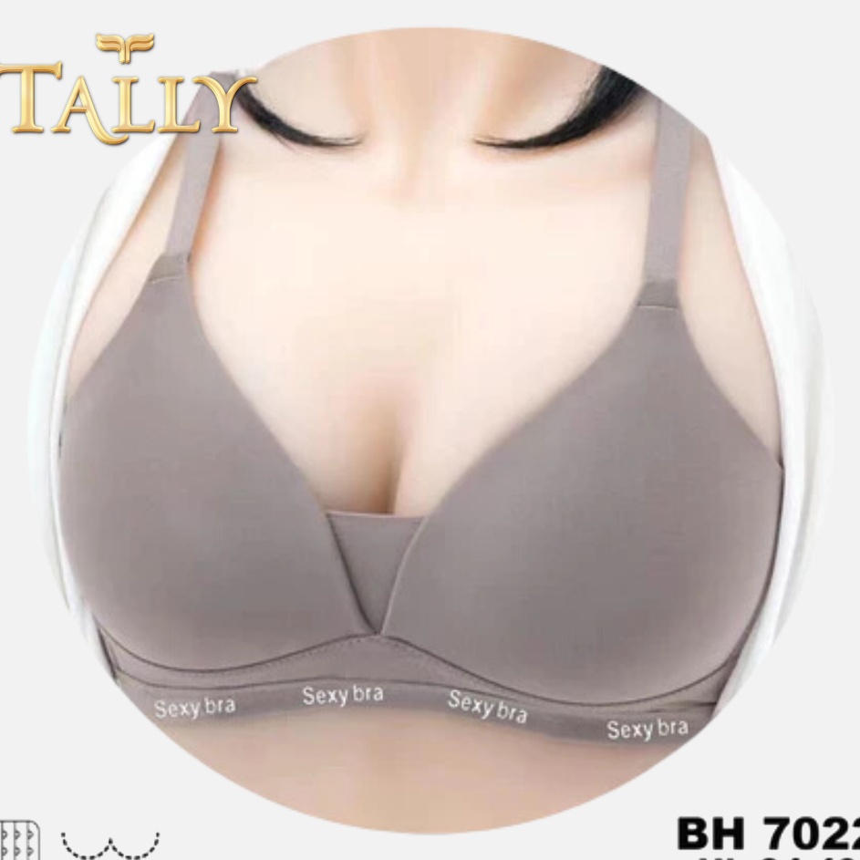 Terbaru TALLY Bra Busa Tipis Tanpa Kawat Bahan Nylon Cup B Kait 3 Bh an Nyaman BH 722