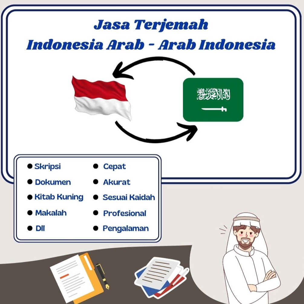 Jasa Translate Bahasa Indonesia – Arab dan Arab – Indonesia