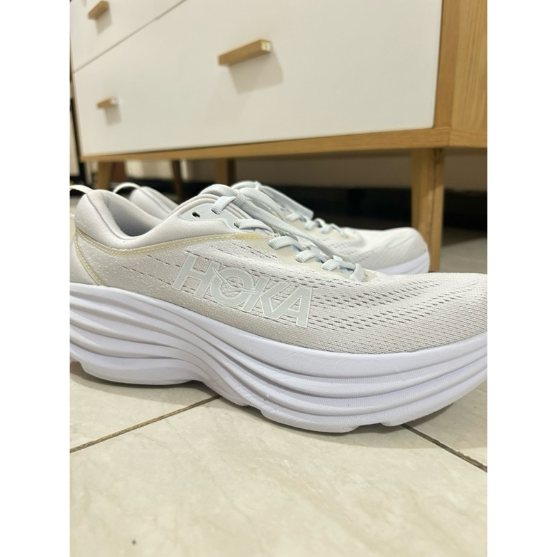 HOKA BONDI 8 WHITE PRELOVED