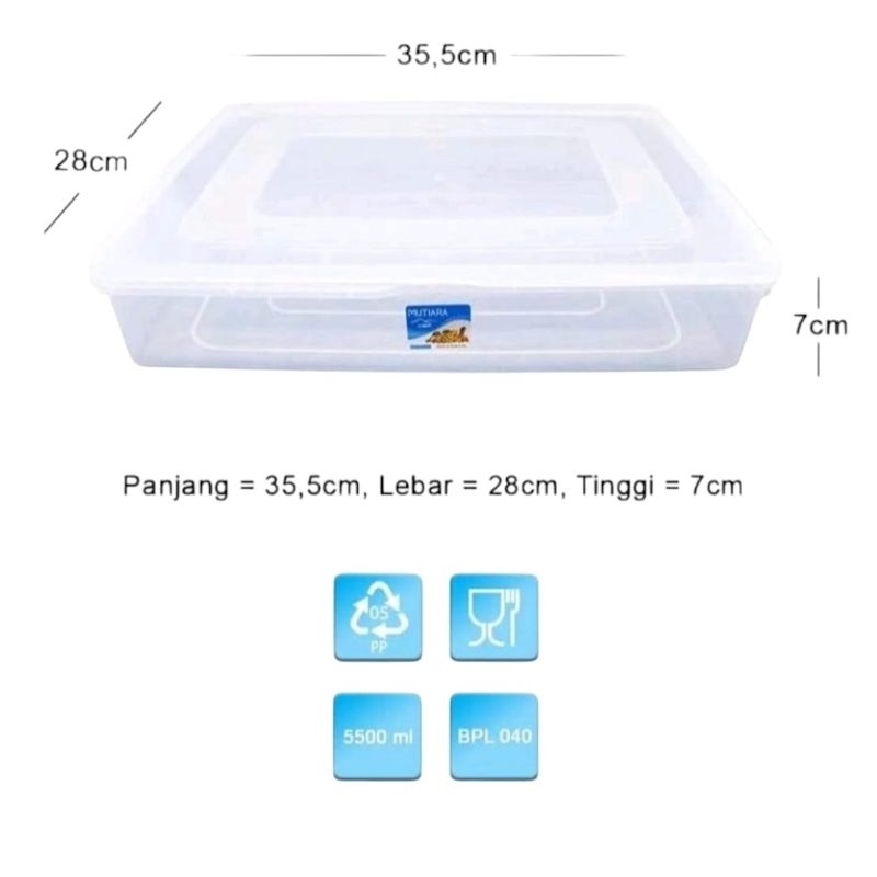 toples kmp mutiara kmp 5500ML tempat donat kotak kue donat