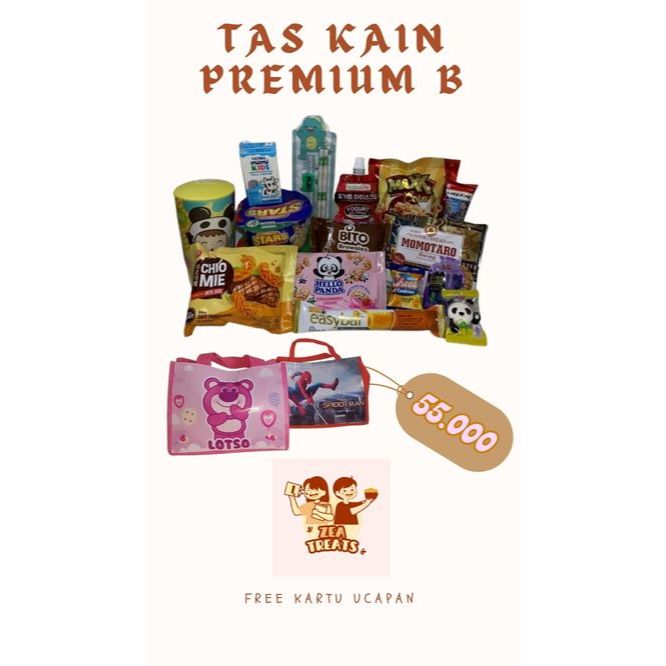 

Hadiah / Goodie Bag Ulang Tahun Anak - Tas Kain Premium B