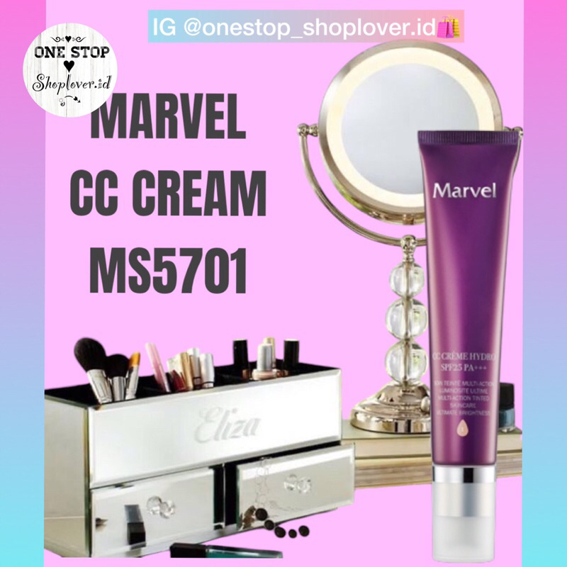 MARVEL CC HYDRO CREAM SPF 25 PA+++(PELEMBAB/SUNBLOCK/MAKEUP BASE ) ANTI AGING MADE IN FRANCE