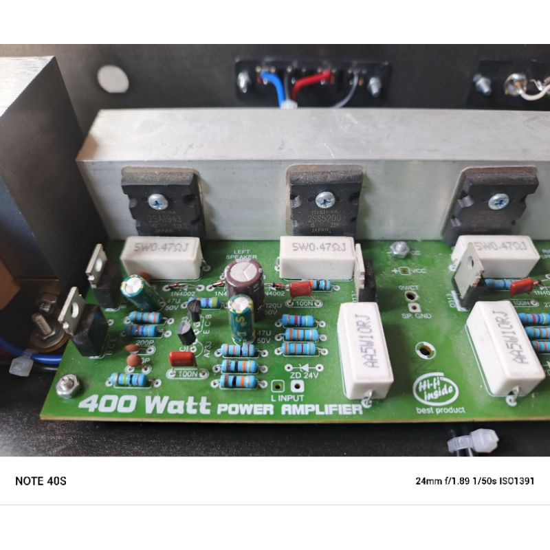 power rakitan 2 x 400 watt