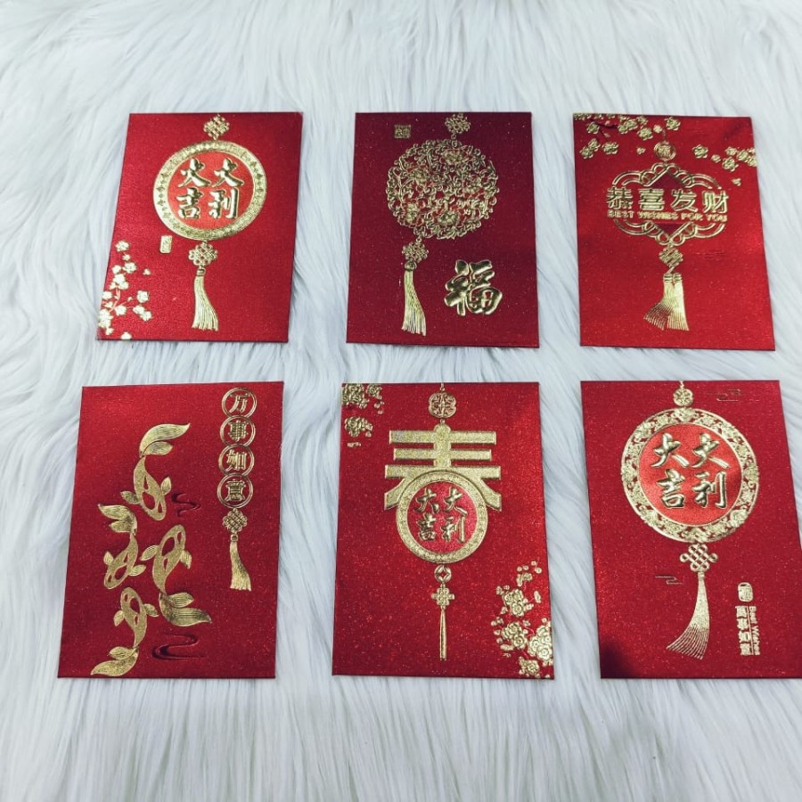 

Angpao Imlek Netral 4103 Ukuran Besar Isi 6 sama Motif Embos Mewah