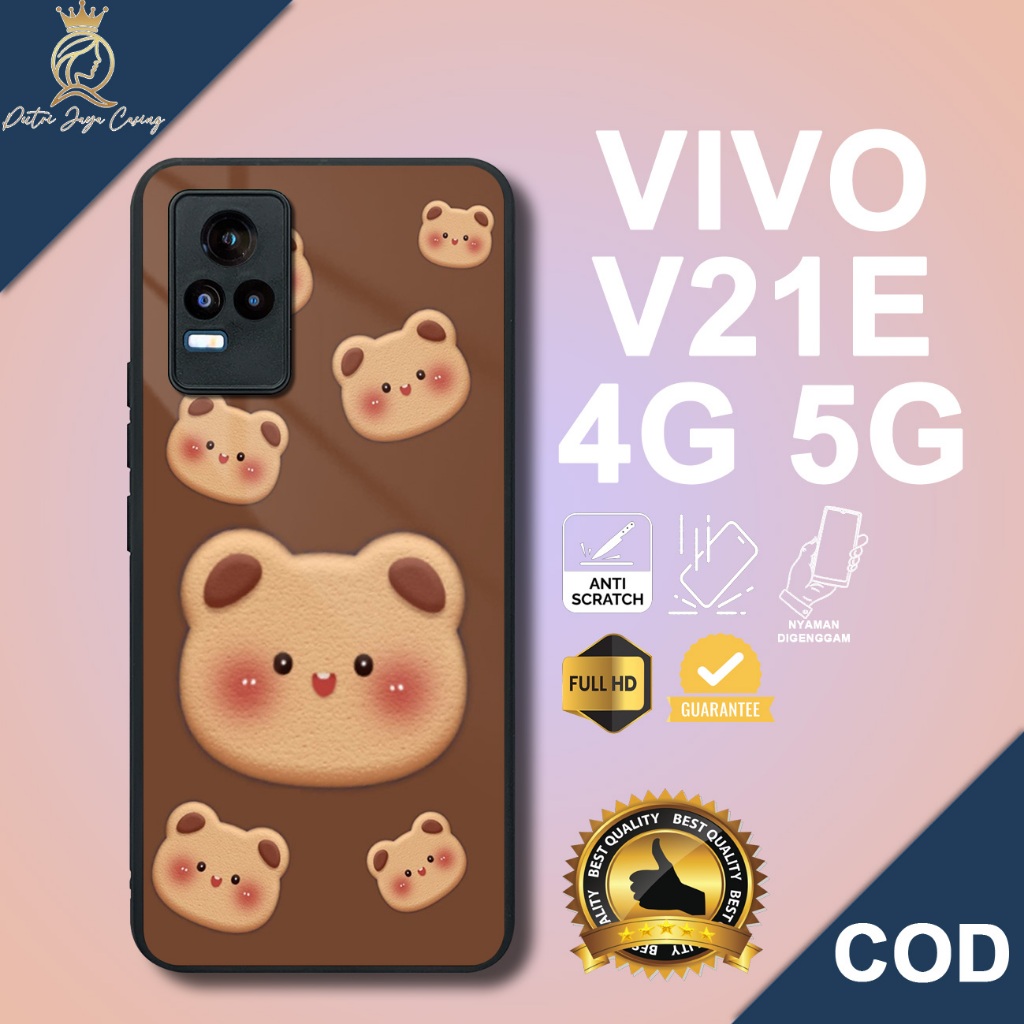 Case Vivo V21E 4G Terbaru Bear Casing Vivo V21E 5G Termurah Hardcase Softcase Glossy Kesing Terlaris