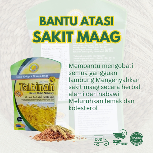 

TEPUNG GANDUM TALBINAH | TALBINAH AMINFOOD 400GR HERBAL MAAG | TEPUNG GANDUM HERBAL MAG DAN GERD