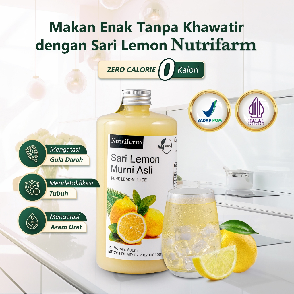 

SARI LEMON ORIGINAL 500ML HALAL BPOM/ SARI LEMON MURNI ASLI 100% UNTUK DIET ORIGINAL/SARI LEMON NUTRIFARM BUAT DIET/ SARI LEMON DIET DAN DETOX/ SARI LEMON FRESH UNTUK DIET/ LEMON ORIGINAL ORGANIK/ LEMOVITA SARI LEMON