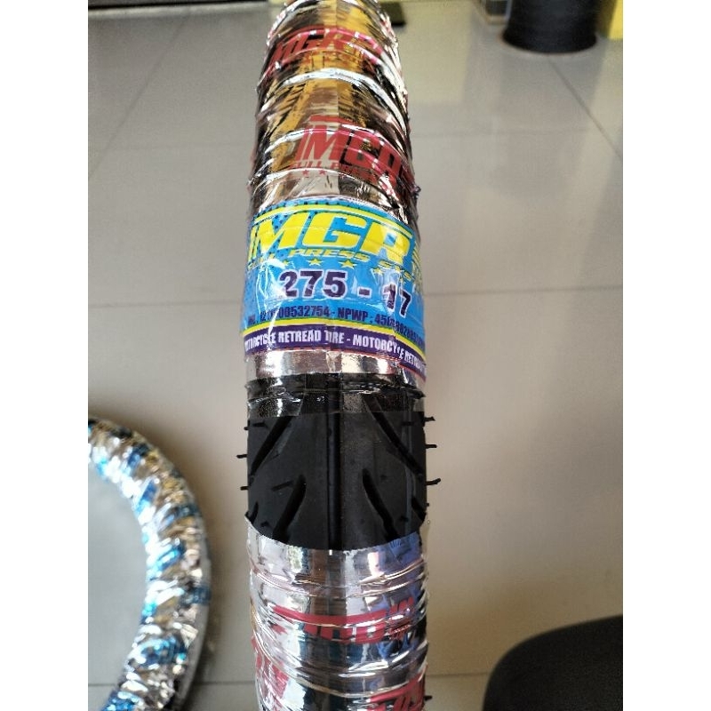 TERMURAH  BAN LUAR FULL PRESS MGR uk (250 RING 17 - 70/90 Ban Depan) dan (275 RING 17 - 80/90 Ban Be