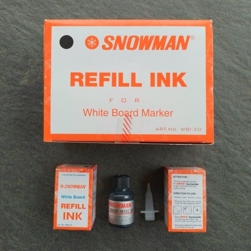 

Refill Ink Isi Ulang Tinta Snowman WBI-20 Whiteboard ( Pcs ) [ Original ]