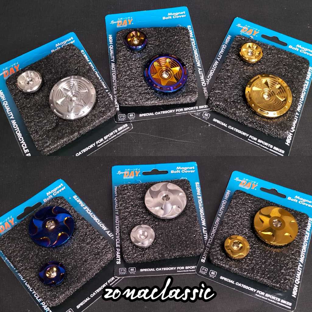 Tutup Blok Koin Magnet Honda Baut L Tutup magnet Honda CB GL MP Tiger Koin Magnet Honda CNC Universa