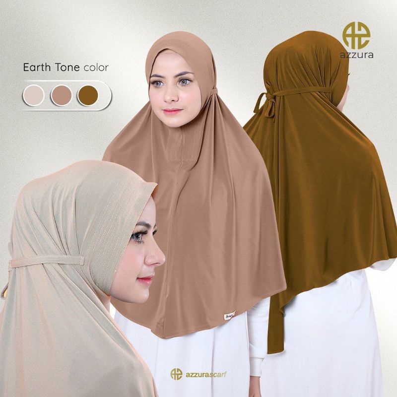 AZZURASCARF | [GROSIR ISI 10PCS] SERIES KANAYA SEDANG JERSY | HIJAB BERGO| BERGO ANTEM| KANAYA SEDAN