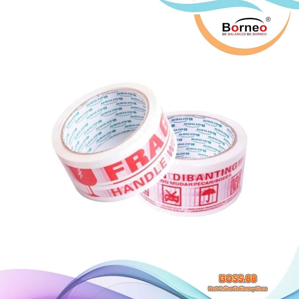 

LACKBAND / OPP TAPE FRAGILE BORNEO PUTIH CORE HIJAU (1 PCS)