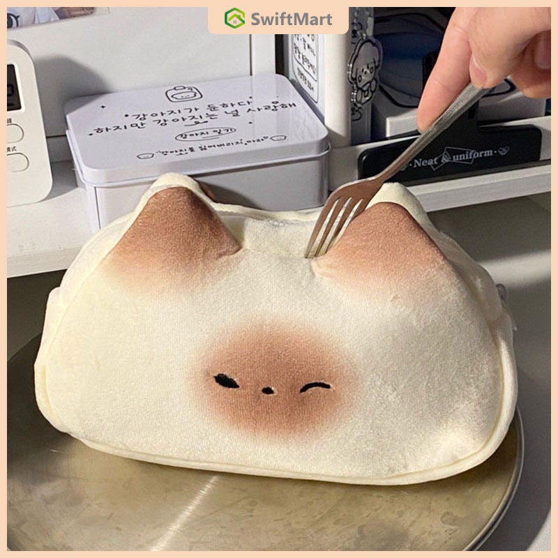 

【Ready】Kotak Pensil Lucu /Terbakar Roti Kucing Tempat Kotak Roti Lucu Karakter Sekolah Aesthetic Korea Alat Tulis Kawaii