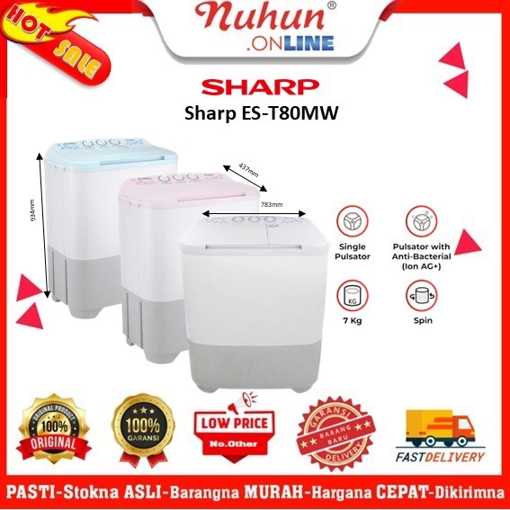 [CIANJUR] Mesin Cuci Sharp 80MW EST