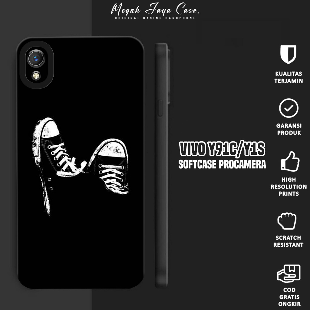 Softcase Hp VIVO Y91C / VIVO Y1S - Case VIVO Y1S / VIVO Y91C Motif BLCK - Silikon Hp VIVO Y91C - Sof