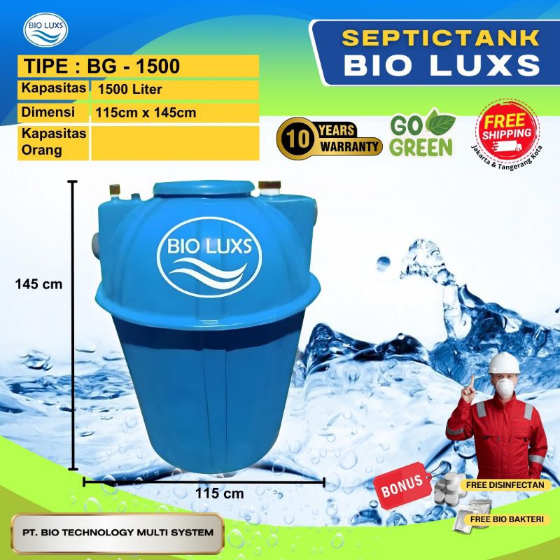 Septic tank biotech, bioluxs BL 1500 liter