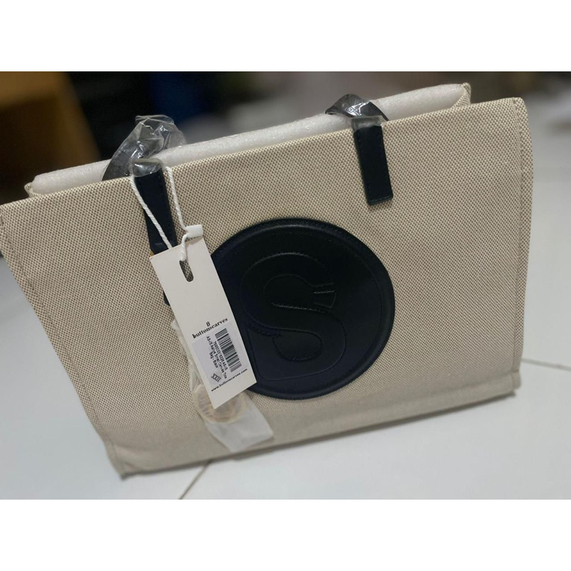 AALIYA CANVAS TOTE BAG BUTTONSCARVES