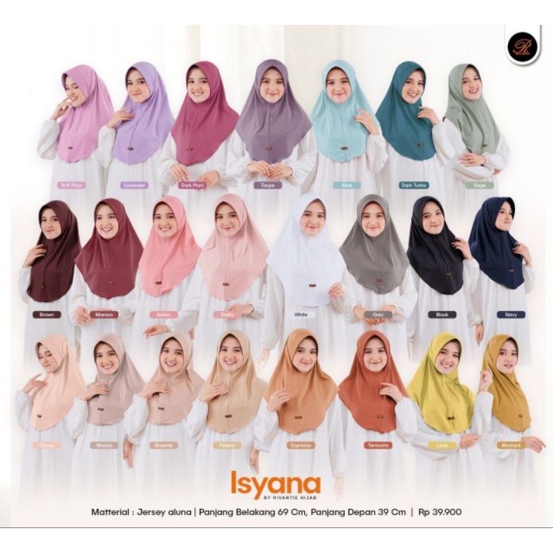 hijab isyana rivantie/bergo isyana/rivantie hijab ori/kerudung cantik