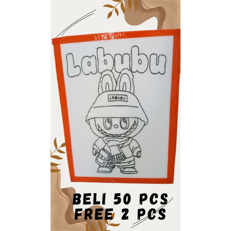 

stayrofom gambar mewarnai lukis labubu lis lakban 30x40 cm