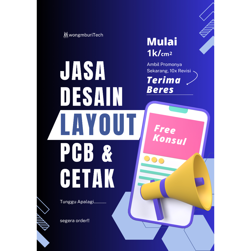 Jasa Desain Layout PCB double layer dan Cetak