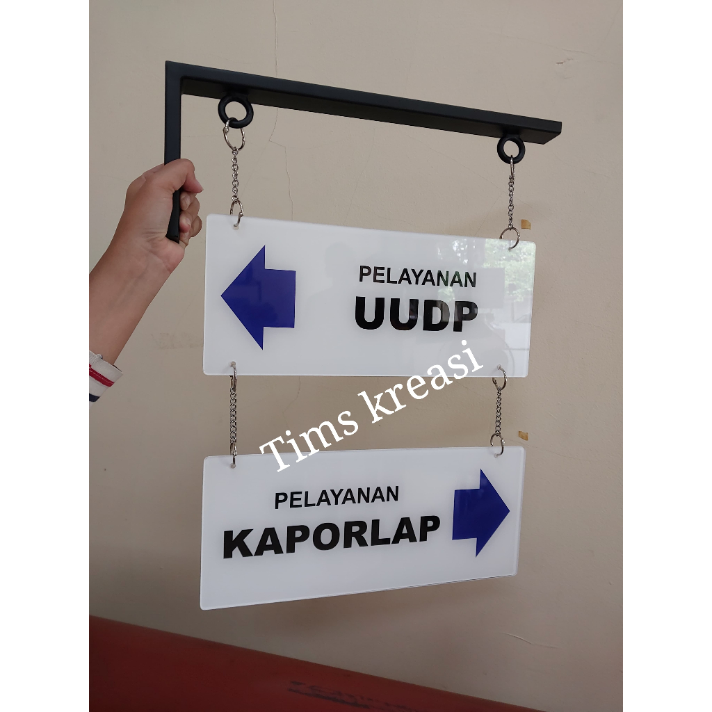 Papan Nama Ruangan + Rangka Gantung | Papan Nama Ruangan | Sigange Akrilik | Papan Akrilik