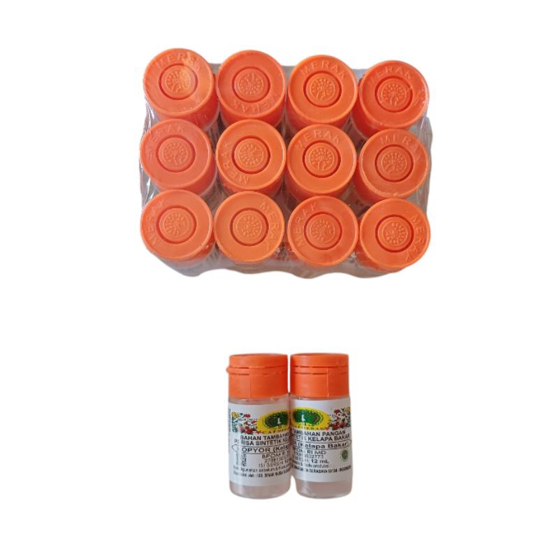 

Essence Kopyor Kelapa Bakar Cap Merak 1 Slop (12 botol x 12 ml)