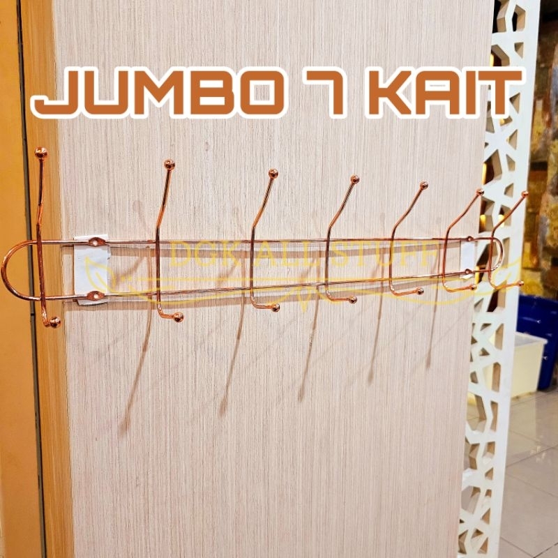 Kapstok Kapstock Capstock Cantolan Hanger Gantungan Baju Handuk Dinding Pintu Panjang JUMBO BESAR 7 