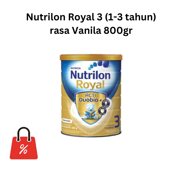 

Nutrilon Royal 3 (1-3 tahun) rasa Vanila 800gr