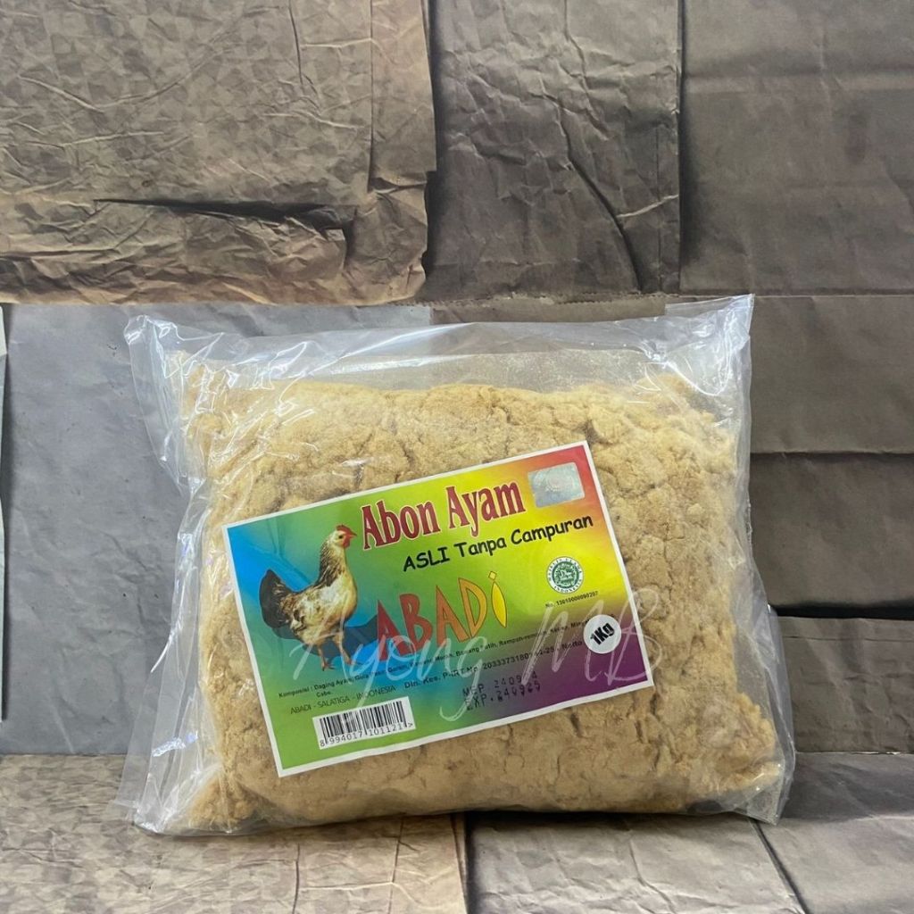 

ABON AYAM MANIS / PEDAS 1KG ABON AYAM ABADI