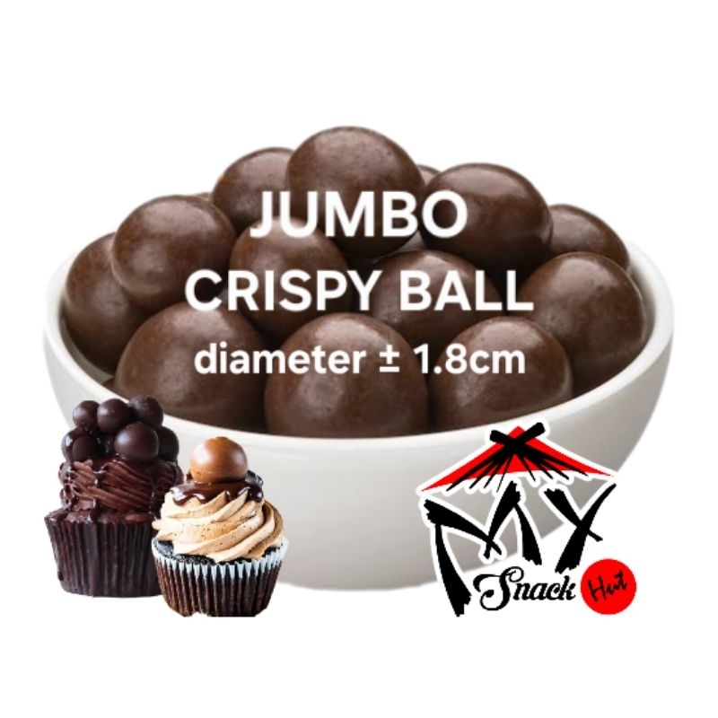 

JUMBO CRISPY BALL 250GR CRUNCHY BISKUIT COKLAT COKELAT PUTIH WHITE BISCUIT CHOCO CHOCOLATE HALAL