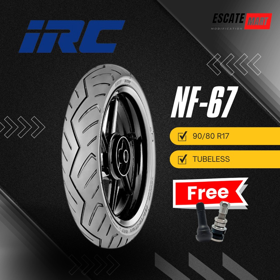 IRC NF-67 90/80-17 Tubeless - Ban Motor IRC NF67 90/80 Ring 17 Tubeless