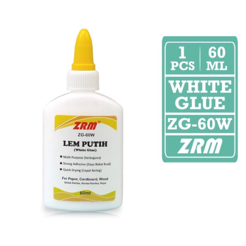

Matris - Lem Putih 60ml [1 Pcs] / Lem Cair Kertas Kardus Kayu Serbaguna ZG-60W