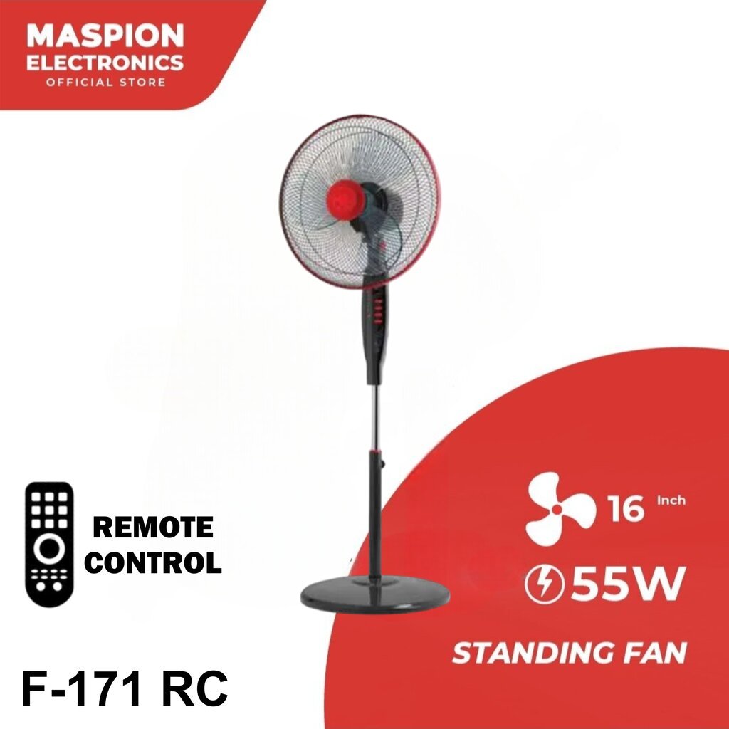 Maspion Stand Fan F-171RC / F-173RC Kipas Angin Berdiri 16 Inci Remote Control