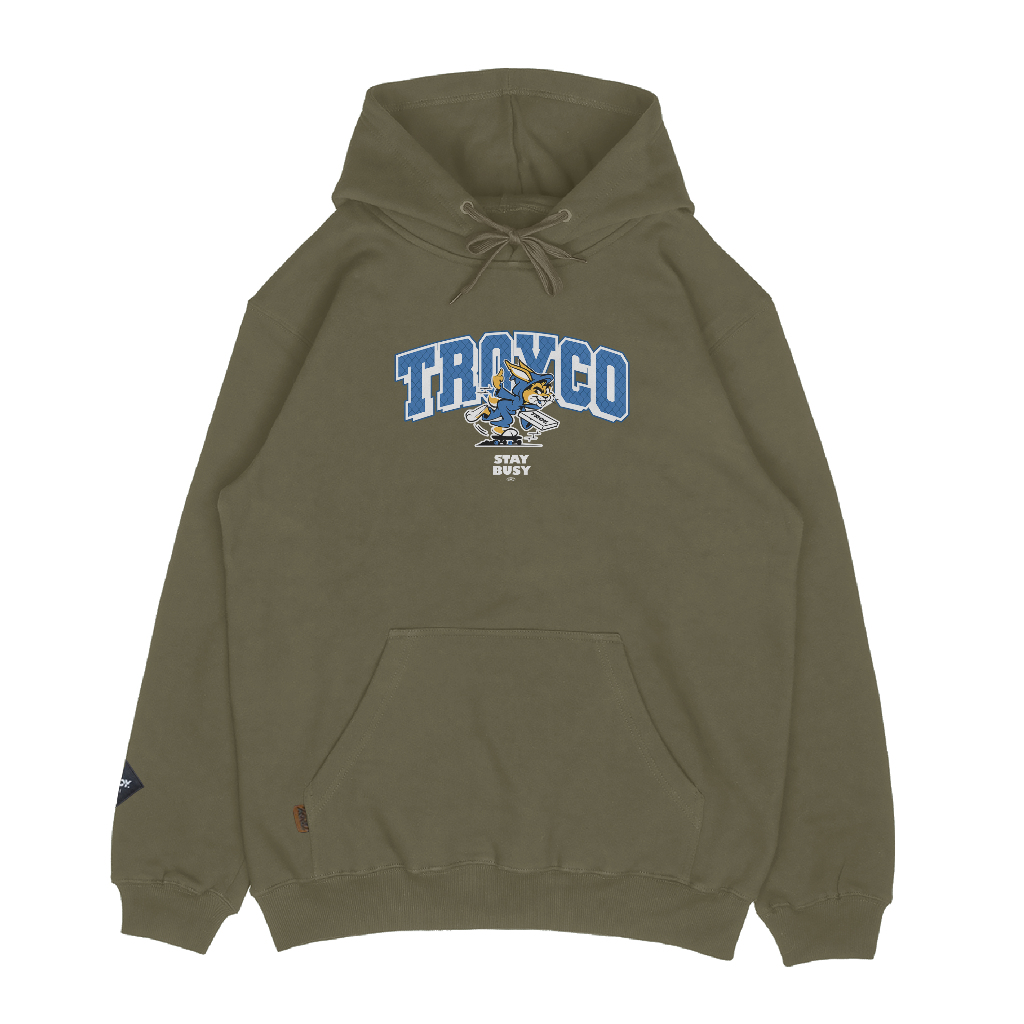 Troy Company Sweater Hoodie Olive Courier Rabbit - Hoodie Pria Wanita Olive KH 2846