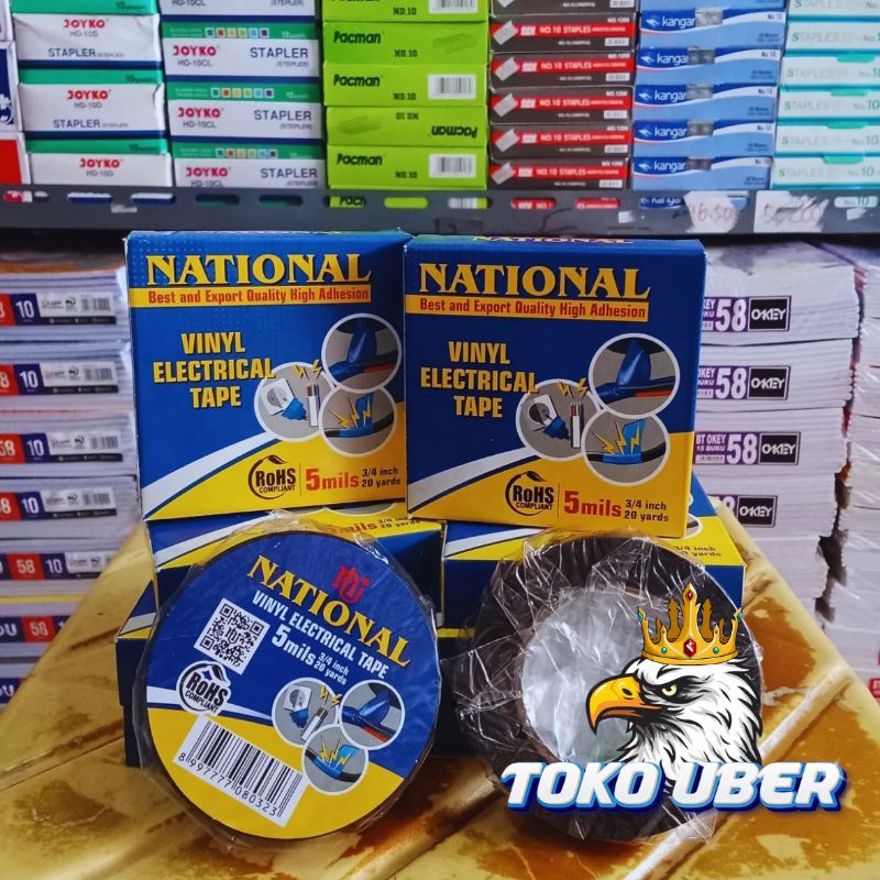 

Isolasi National Vinyl Electrikal Tape 5mils 3/4 Inchi 20 Yards